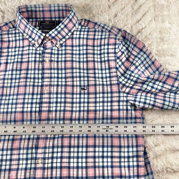 Vineyard Vines Performance Mens Plaid Slim Fit Tucker Shirt Size Large - Picture 3 of 13